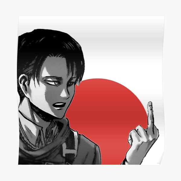 Livai attaque des titans manga Poster