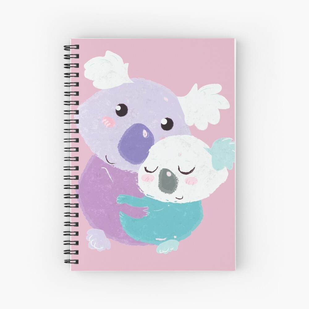 "Little cute Koala family hug" Spiral Notebook by markatos Redbubble