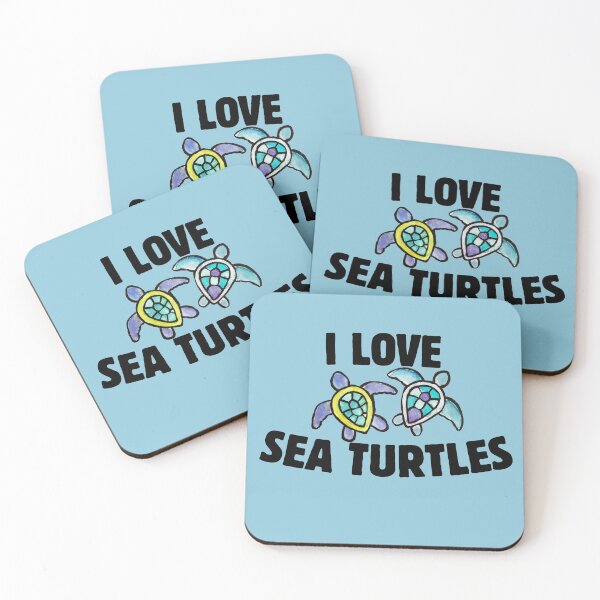 Item preview, I love sea turtles  designed and sold by FrictionMaxxing.