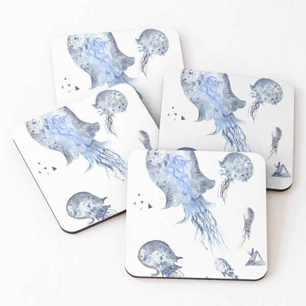 Item preview, Watercolor Jellyfishes designed and sold by kisikoida.