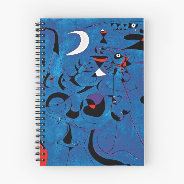 Item preview, Joan Miro Red Shapes on Blue designed and sold by bettypure.