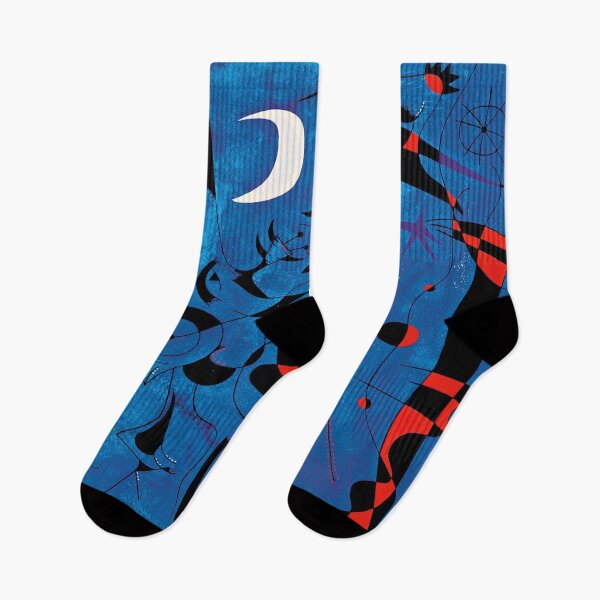 Item preview, Joan Miro Red Shapes on Blue designed and sold by bettypure.