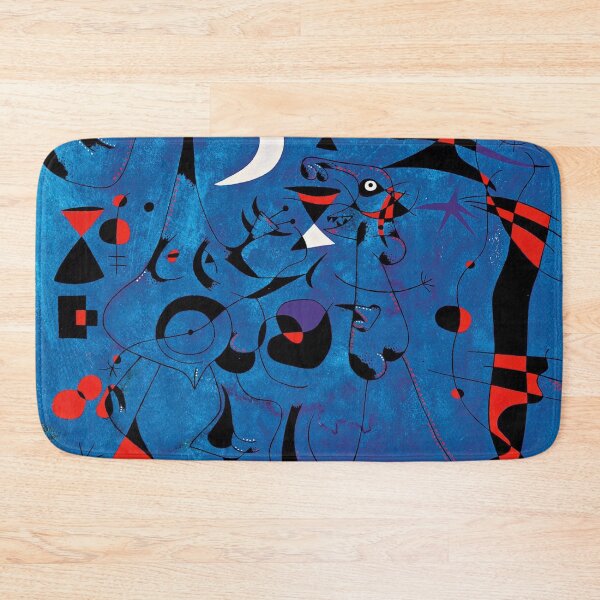 Item preview, Joan Miro Red Shapes on Blue designed and sold by bettypure.