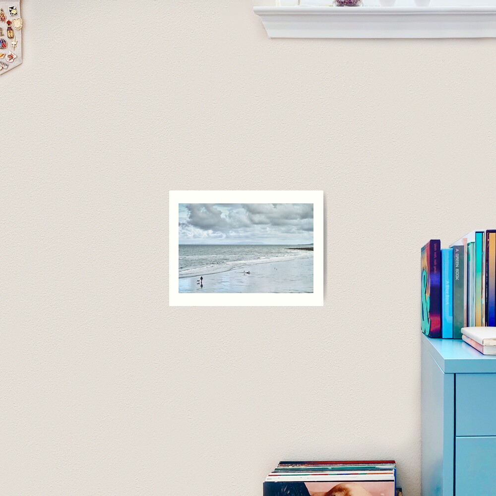 man and dog Art Print