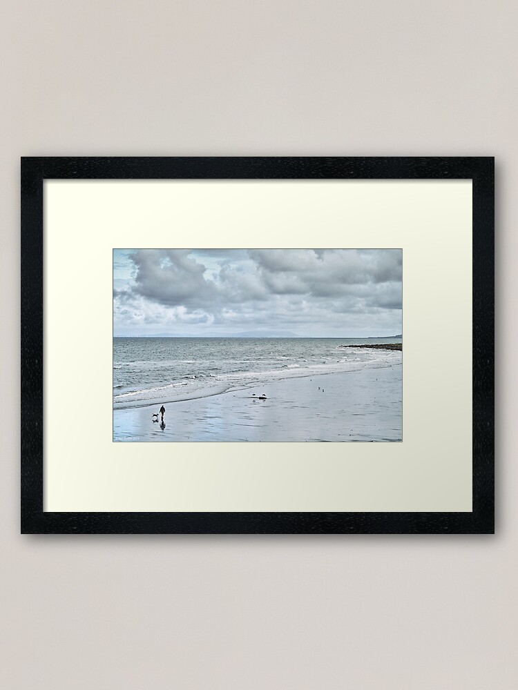 Alternate view of man and dog Framed Art Print