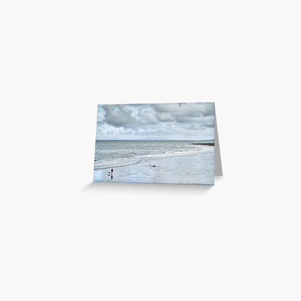 man and dog Greeting Card