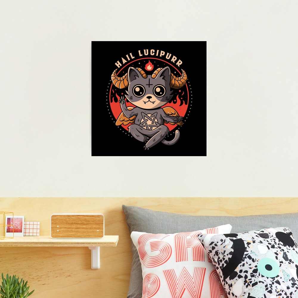 Hail Lucipurr T-Shirt Cat Devil, Cat Warrior, Smoke Catnip Hail Lucipurr T-Shirt Cat Devil, Cat Warrior, Smoke Catnip