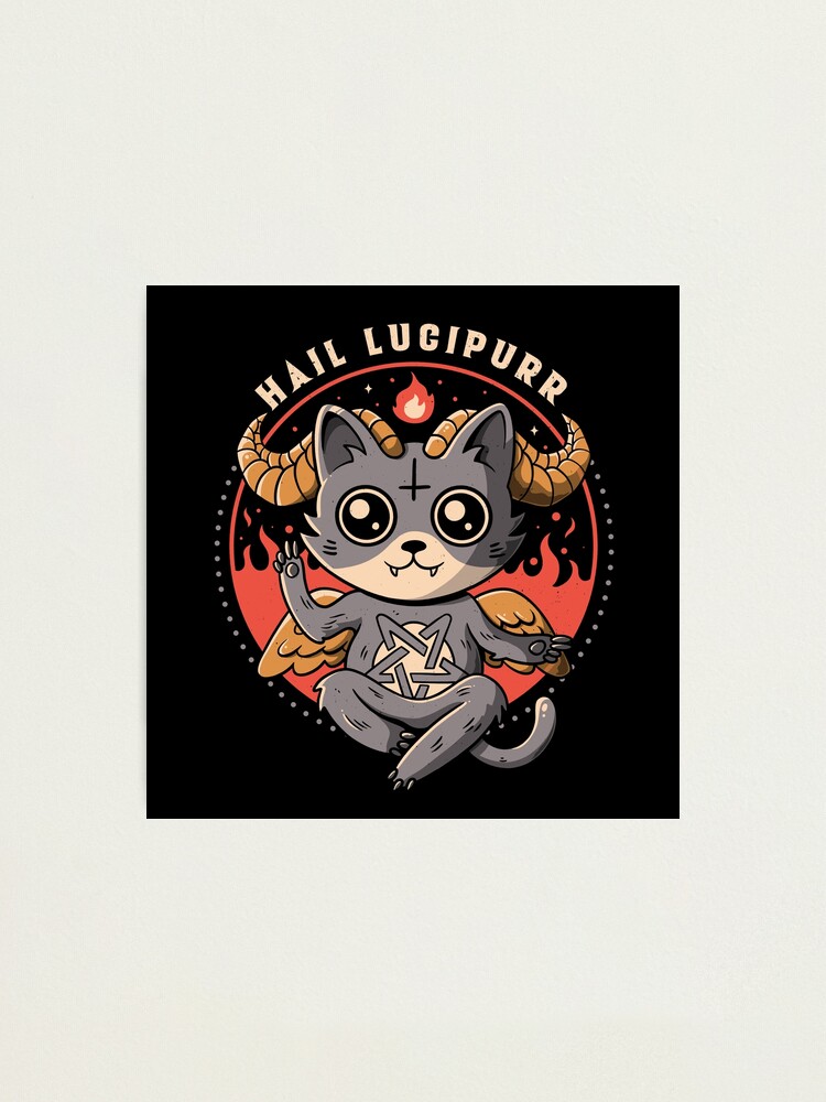 Hail Lucipurr T-Shirt Cat Devil, Cat Warrior, Smoke Catnip Hail Lucipurr T-Shirt Cat Devil, Cat Warrior, Smoke Catnip