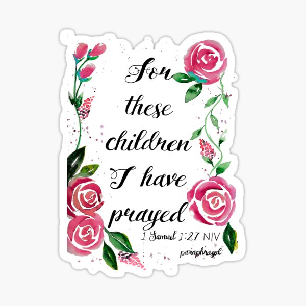 For These Children in Pink Sticker