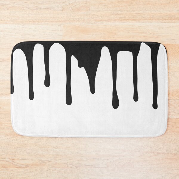Item preview, Black paint drips on white background designed and sold by designer437.