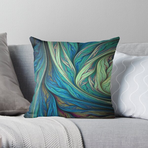 Tropical leaves Throw Pillow