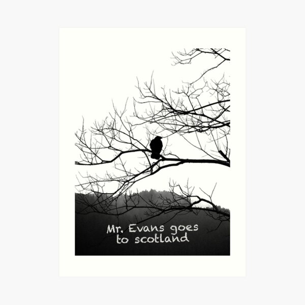 Mr. Raven at trees Art Print