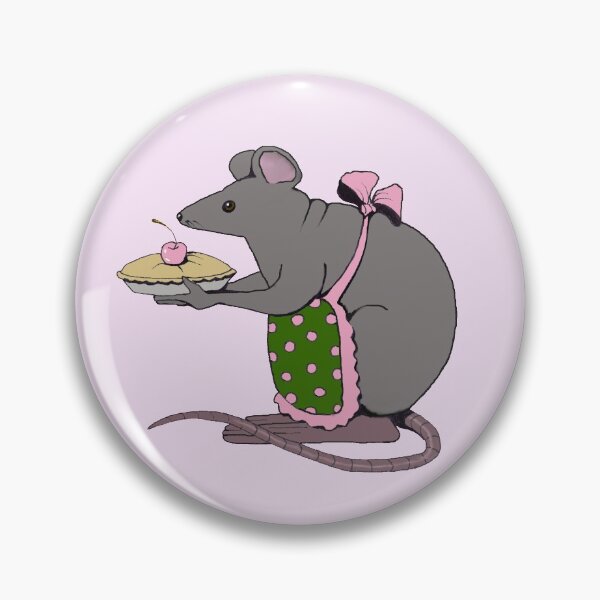 Item preview, Mouse With Apron Holding a Pie, Baker, Baking, Illustration, Mama Mouse designed and sold by JoyfulWhimsy.