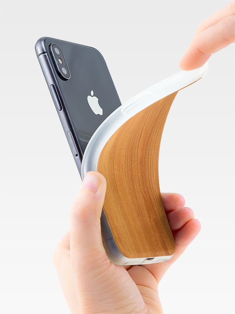 Oak wood and leather MagSafe iPhone Holder
