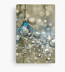 Cyan & Gold Metal Print