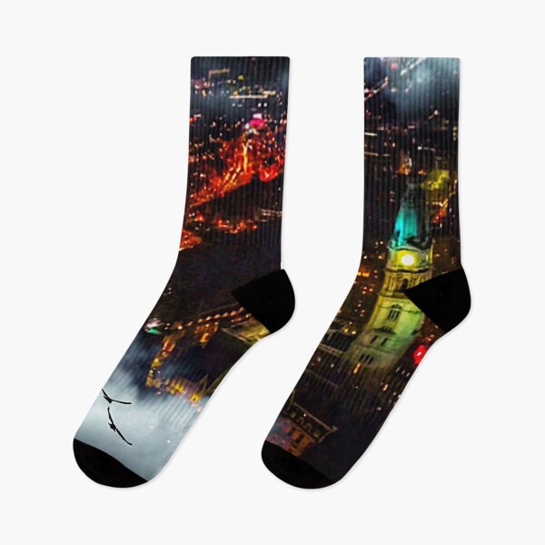 Item preview, Surreal Philadelphia At Night Leggings and Socks  designed and sold by Mark Jesus-Allen.