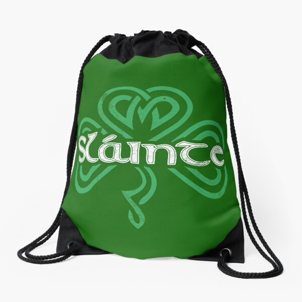 Item preview, Slainte Gaelic Drinking Toast Cheers Good Health Funny St Patricks Day Saying Retro Shamrock Graphic designed and sold by alenaz.