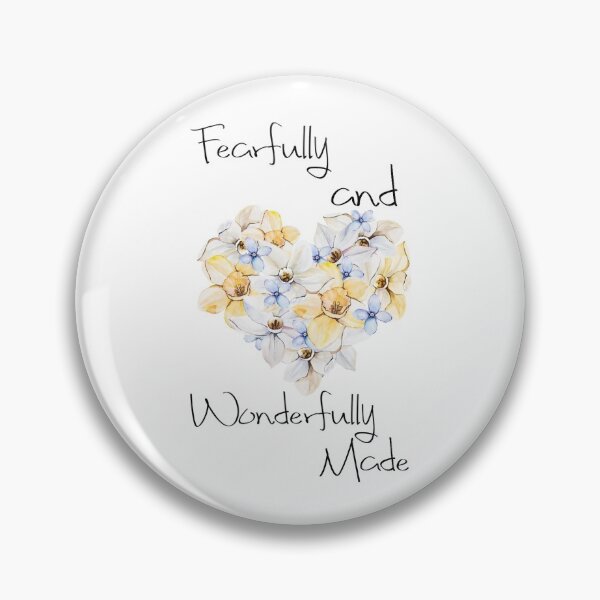 Item preview, Fearfully and Wonderfully Made w/ Floral Heart designed and sold by oliviajean30.