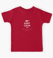 Keep Calm and Carry On - Morse Code T Shirt Kids Tee
