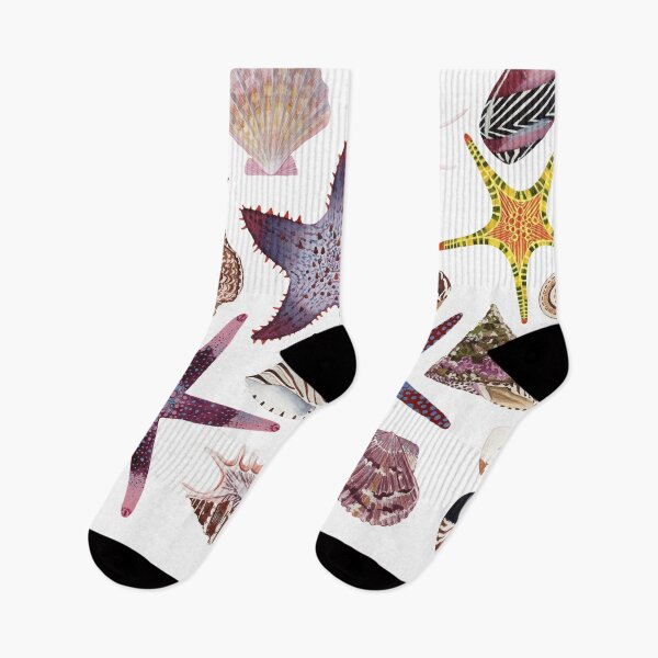 Item preview, SEASHELLS & STARFISH (WHITE) designed and sold by BEATRIZ ABAITUA.