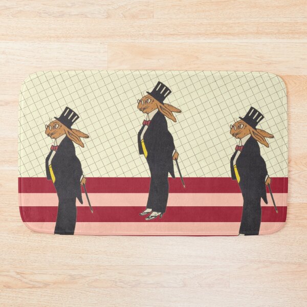 Item preview, funny bunny with top hat, retro illustration designed and sold by Mauswohn.