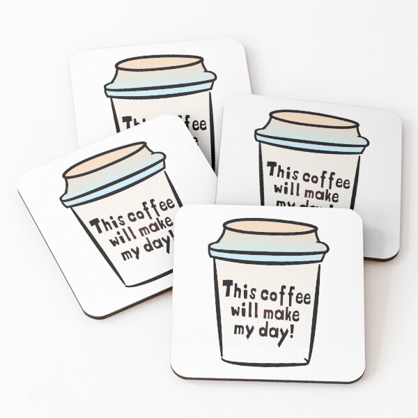 Item preview, This Coffee Will Make My Day Mug (Funny Vintage Retro Caffeine Quote • Cute Pastel Label Colors) designed and sold by SassyClassyMe.