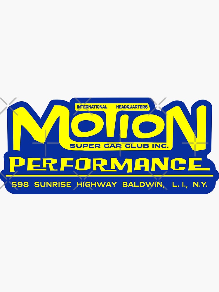 "Motion Performance" Sticker by MuscleCars Redbubble