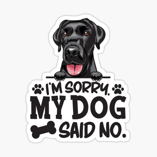 Black Labrador Retriever Stickers - I'm Sorry My Dog Said No Sticker