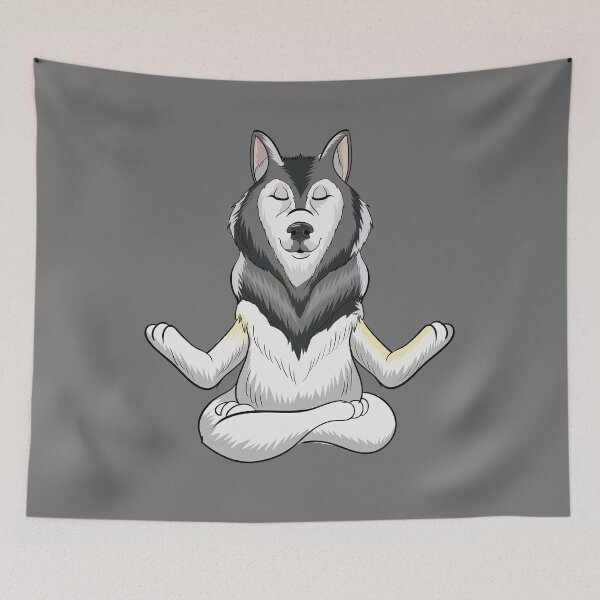 Aperçu de l'œuvre Méditation de chien Husky créée et vendue par Meliafroggy.