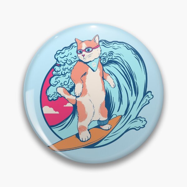 Item preview, Surfing Cat Dude designed and sold by machmigo.