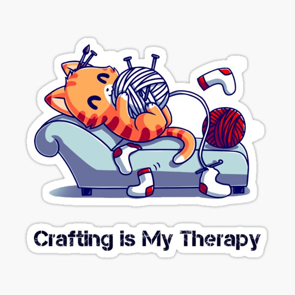 Crafting Therapy Stickers for Sale