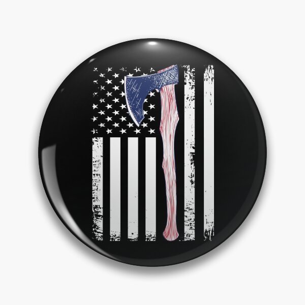 Item preview, Axe Throwing Vintage American Flag designed and sold by funnierthanthou.
