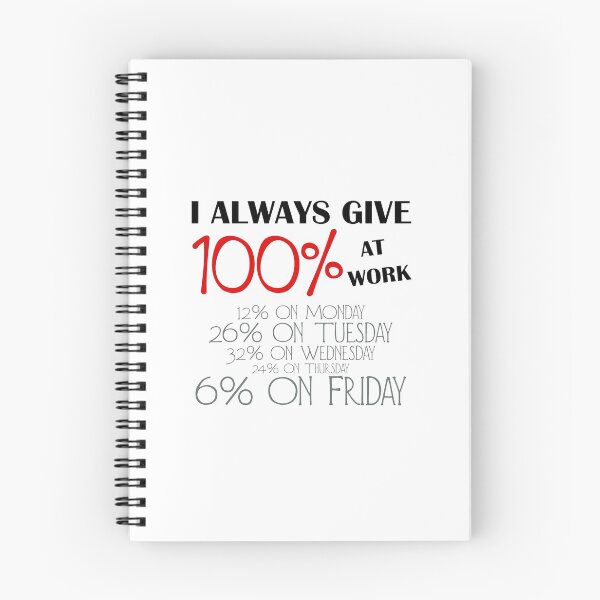 Item preview, I Always Give 100% at Work - Joke quote designed and sold by MindChirp.