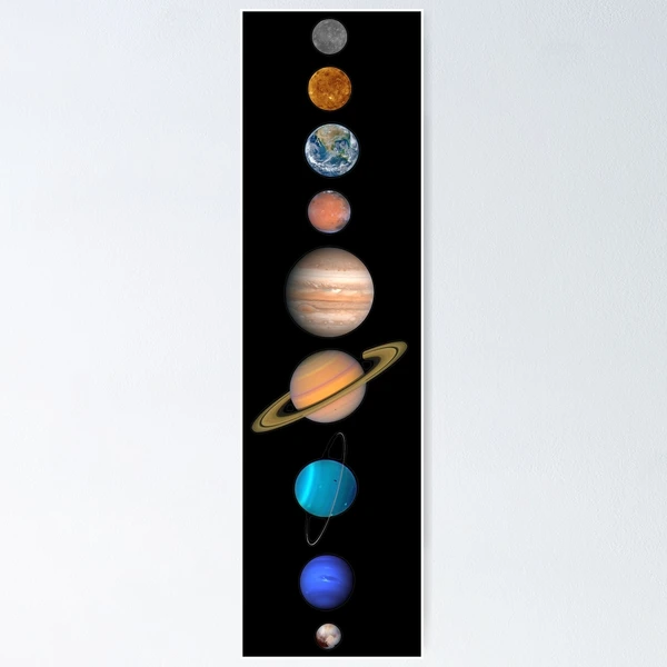 NASA Vertical Solar System Planets Poster for Sale by GlowinUp