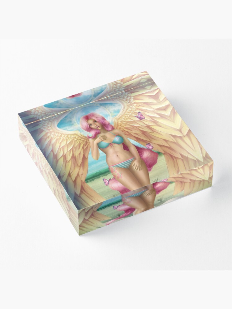 Alternate view of Birth of a Shy Angel Pantsu Acrylic Block
