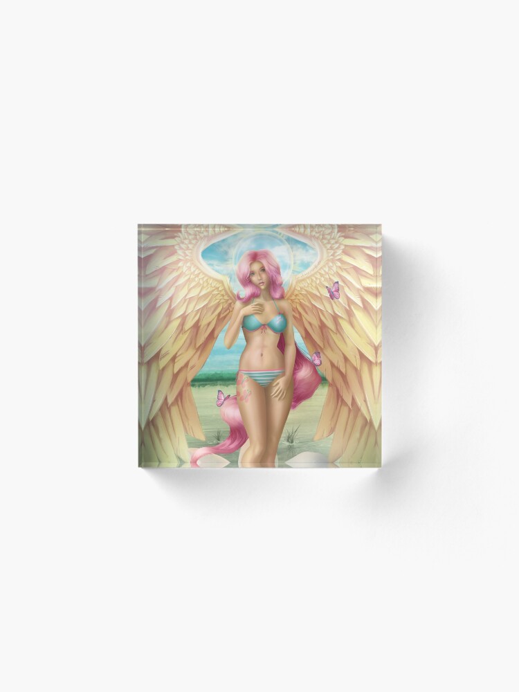 Alternate view of Birth of a Shy Angel Pantsu Acrylic Block