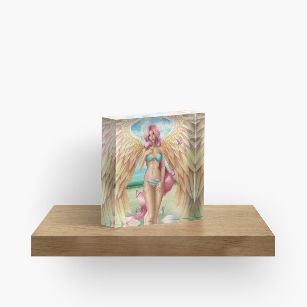 Birth of a Shy Angel Pantsu Acrylic Block