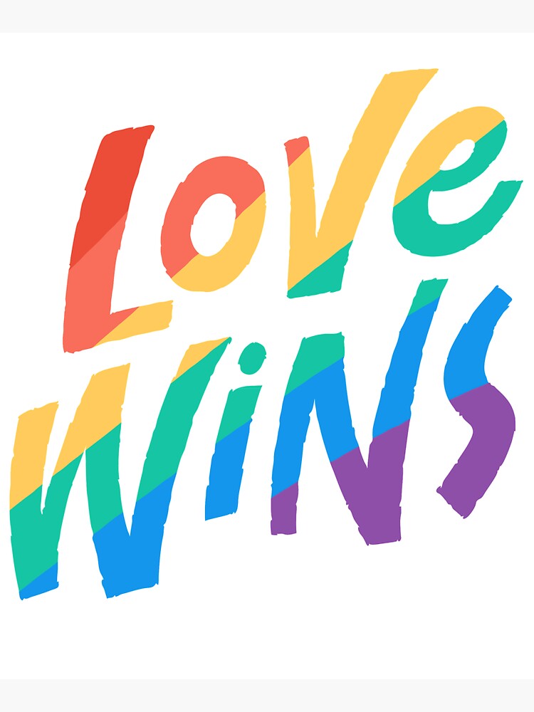 Love Wins Rainbow Lettering by sundrystudio