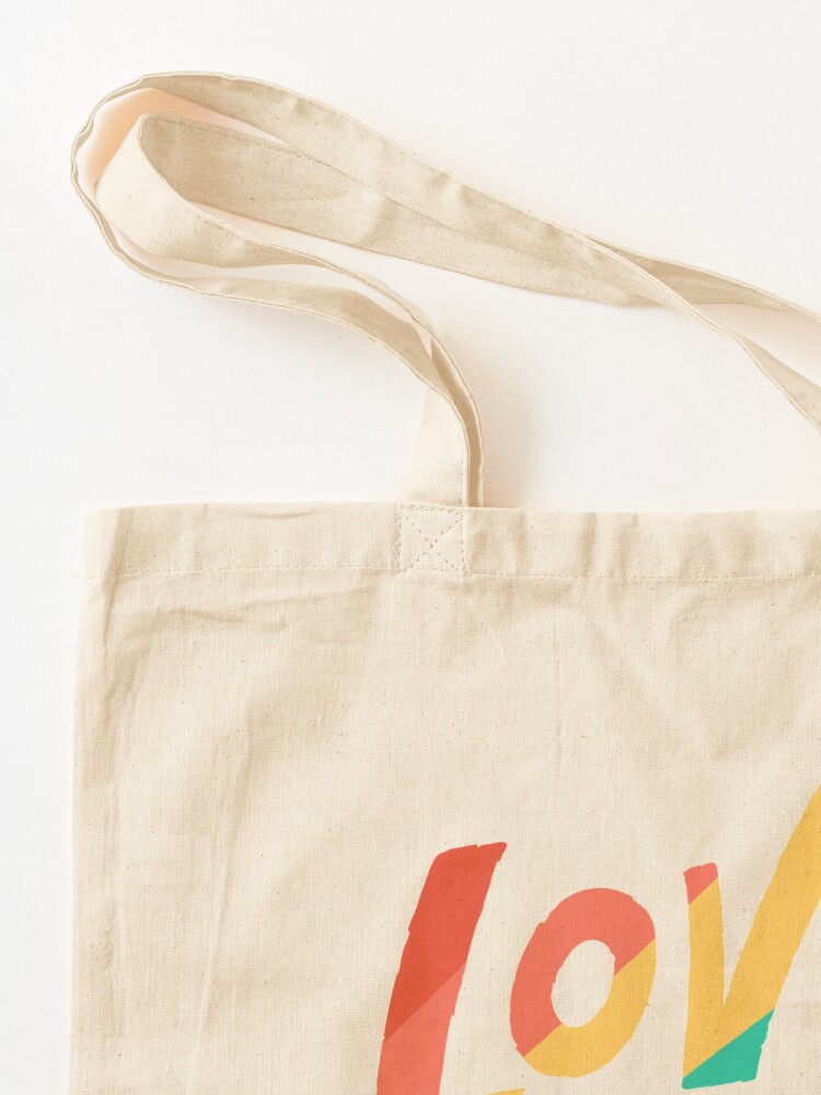 Alternate view of Love Wins Rainbow Lettering Tote Bag