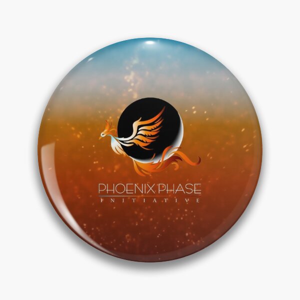 Gradient Stickers and Buttons - Phoenix Phase Initiative Pin