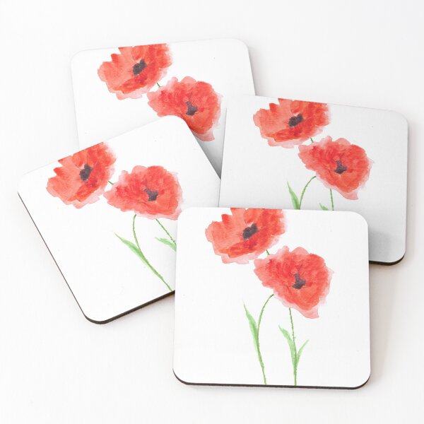 Item preview, Poppies flowers watecolor painting designed and sold by Monika Howarth.