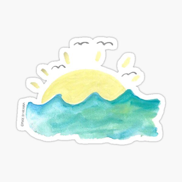 Sunset Watercolor Sticker