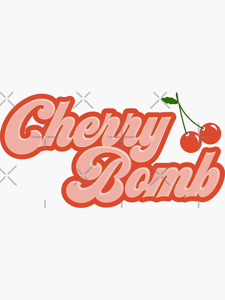 "cherry bomb" Sticker by TheWaveDesign Redbubble