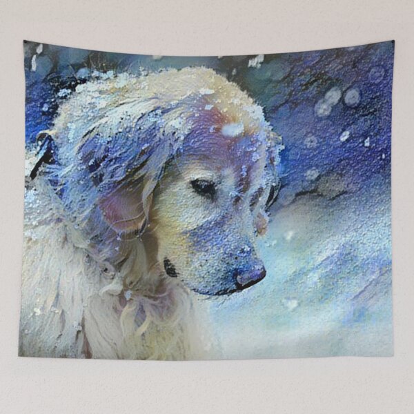 Item preview, Abstract Twilight Snowy Golden designed and sold by Alyxandre.