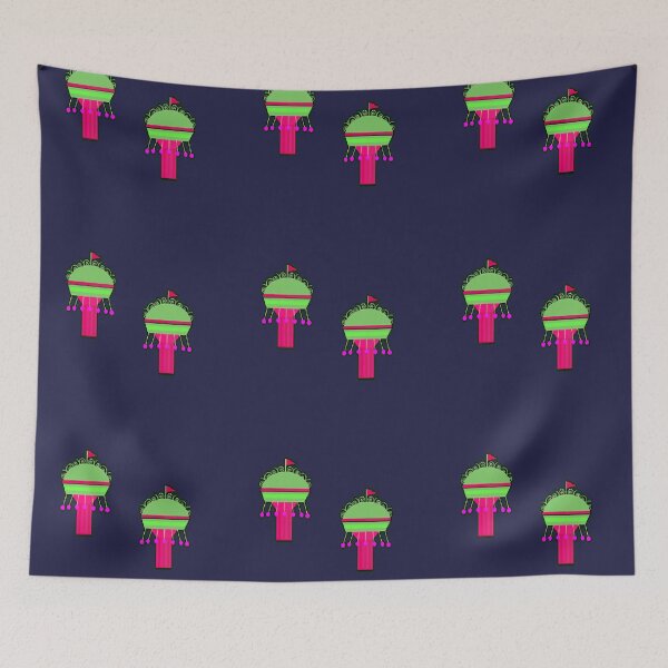 Item preview, Carnival swings navy blue pattern  designed and sold by tetibright.