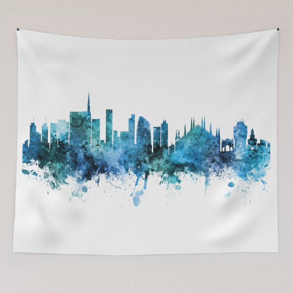 Aperçu de l'œuvre Milan Italy Skyline créée et vendue par ArtPrints.