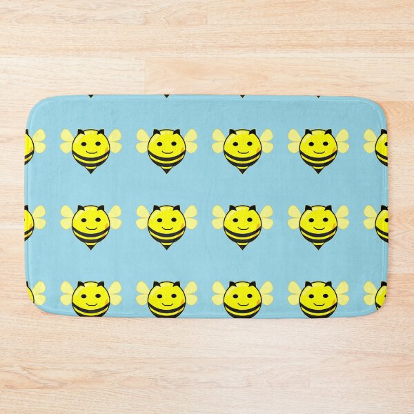 Item preview, Happy bee blue background designed and sold by tetibright.