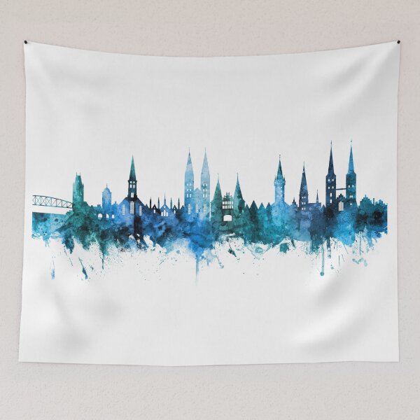 Item preview, Lubeck Germany Skyline designed and sold by ArtPrints.