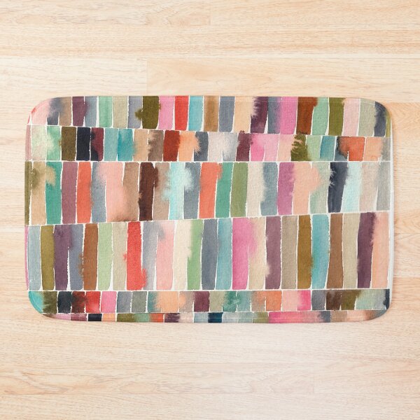 Item preview, Abstract Geometric Colorful Watercolor Stripes designed and sold by lunaisdrawing.