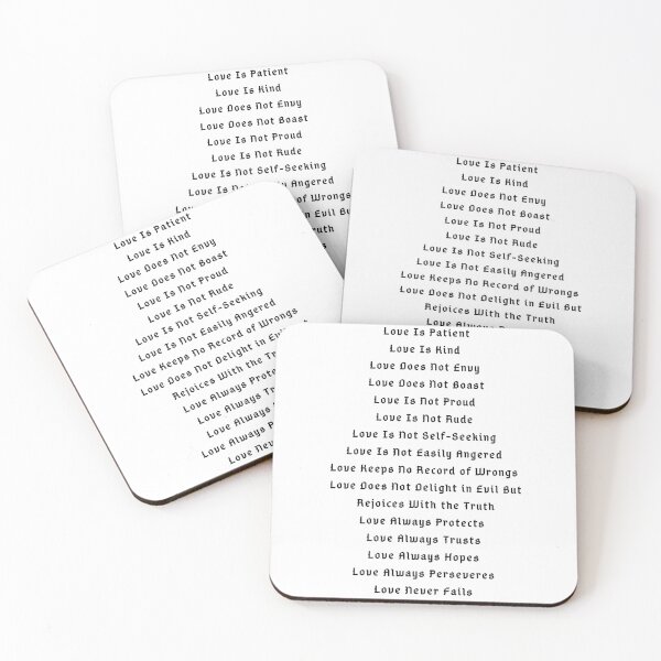 Item preview, Apostle paul on love, 1 corinthians 13, love quote, love is patient, love is king, love never fails, black designed and sold by Yurii Novosad.